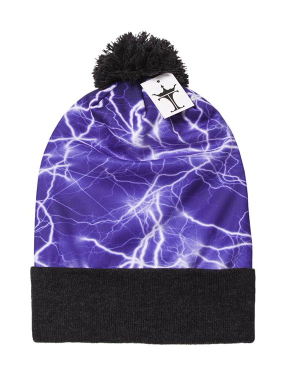 Top Headwear Sublimation Cuffed Beanie - Lightening 800 - Long - Grey