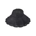 thumbnail image 1 of Top Headwear Summer Party Wide Brim Lace Foldable Floppy Sun Hat - Black, 1 of 1