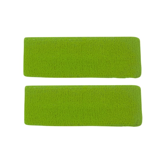 Top Headwear Terry Cotton Headband (2-Pack) - Lime Green