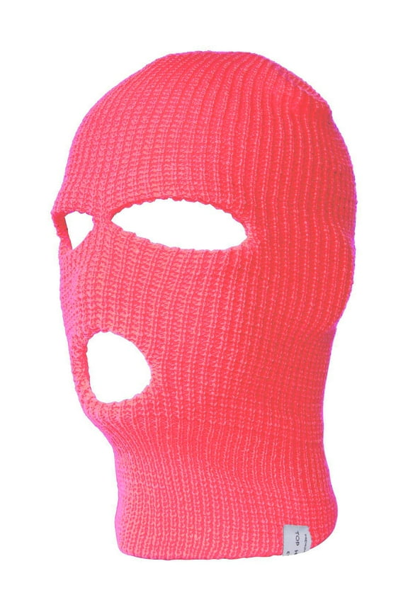 Top Headwear Three Hole Neon Colored Ski Mask -H. Pink
