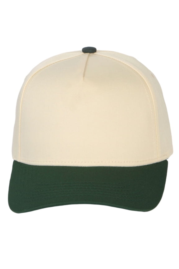 Top Headwear Throwback Heritage Snapback Hat - Two Tone Legacy Collection Baseball Cap, Forest Green