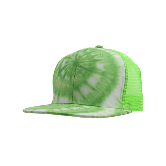 Top Headwear Tie-Dye Adjustable Trucker Hats - Neon Green