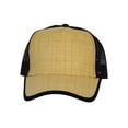 thumbnail image 1 of Top Headwear Trucker Straw Hats For Men Two-Tone Snapback Cap, Natural Black, 1 of 4