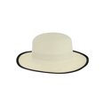 thumbnail image 1 of Top Headwear Two-Tone Upturn Wide Brim Fedora Panama Hat - Ivory, 1 of 1