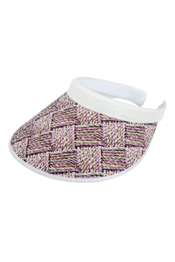Top Headwear Two-Tone Weave Clip-On Visor - Pink