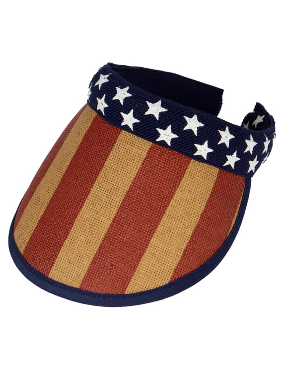 Top Headwear USA America Flag Star Vintage Visor - Dark