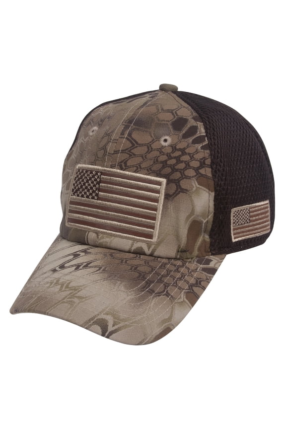Top Headwear USA Double Patch Adjustable Trucker Cap - Honeycomb Brown