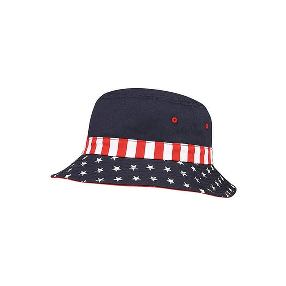 Top Headwear USA Flag Bucket Hat - Large