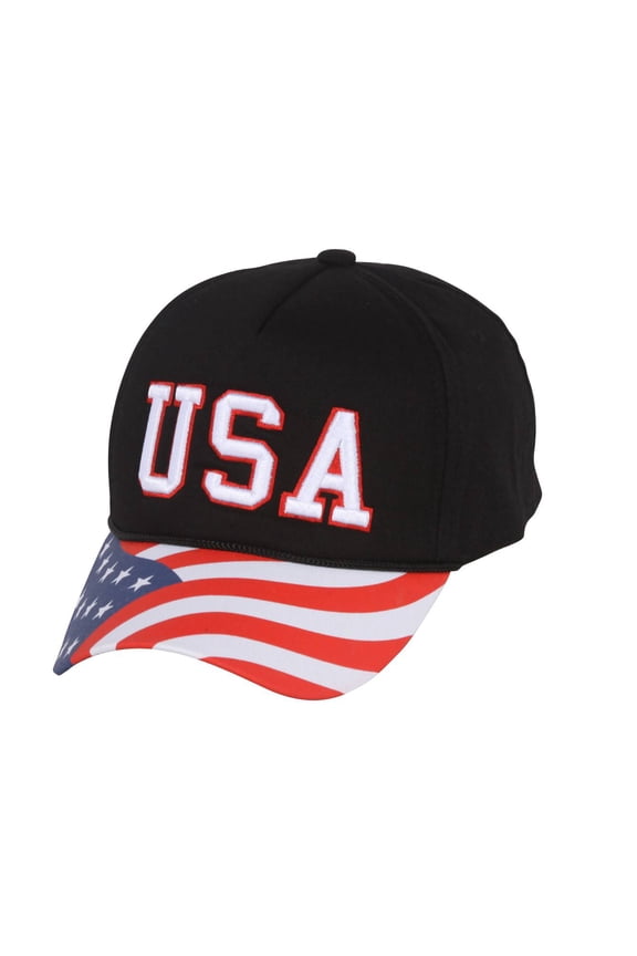 Top Headwear USA Low Profile Striped Brim Adjustable Hat - Black