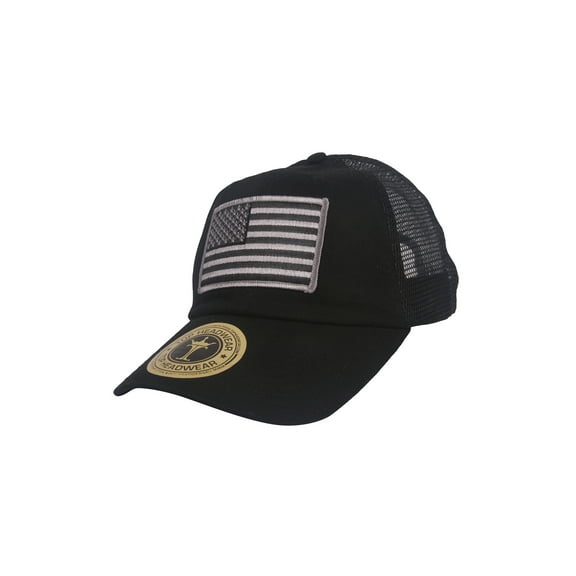 Top Headwear USA Patch Adjustable Baseball Cap - Black