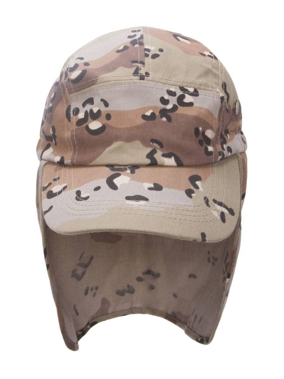 Top Headwear Vacation Flap Hat w/ Full Neck Cover - Cheetah Camo