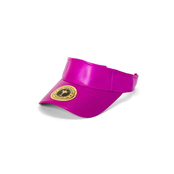 Top Headwear Vegan Leather Adjustable Visors - Purple