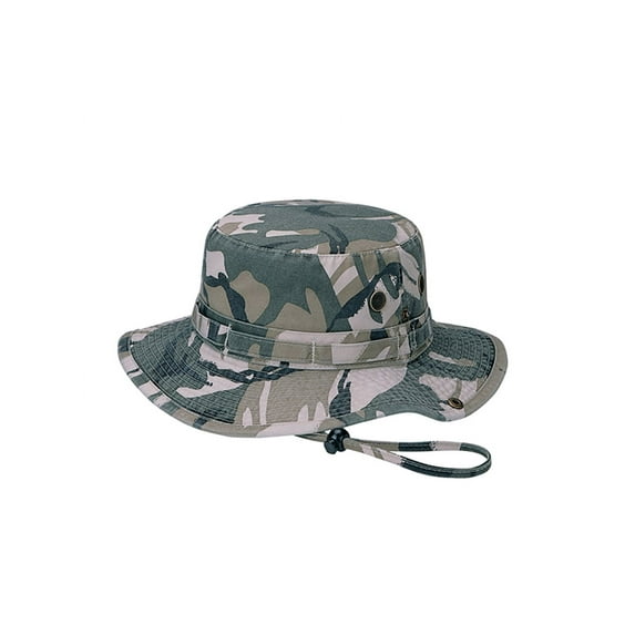 Top Headwear Washed Camouflage Twill Hunting Hat - Safari - Large