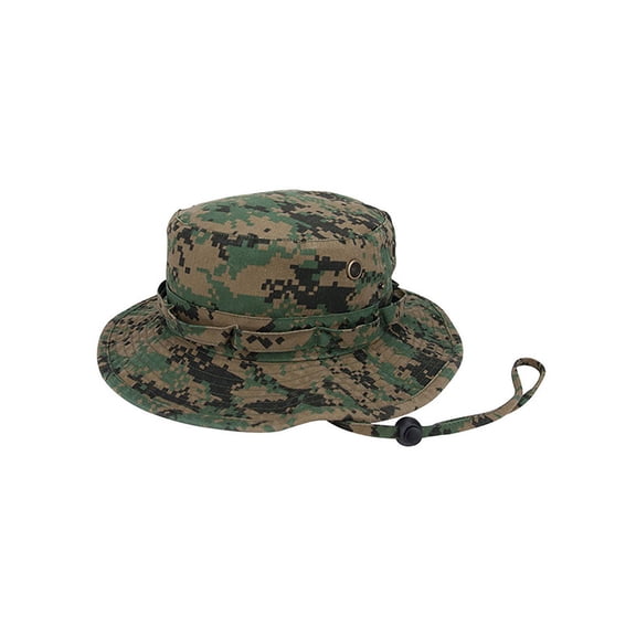 Top Headwear Washed Camouflage Twill Hunting Hat - Woodland Digital - Medium