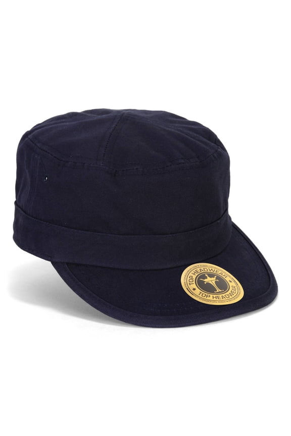 Top Headwear Washed Cotton Cadet Cap, Navy