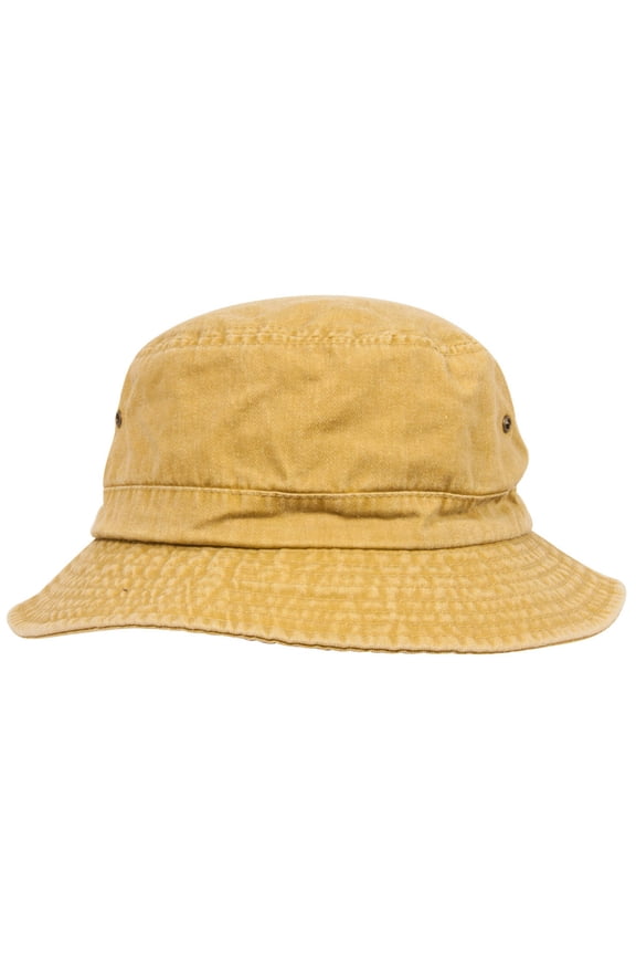 Top Headwear Washed Design Bucket Hat, Mango M/L