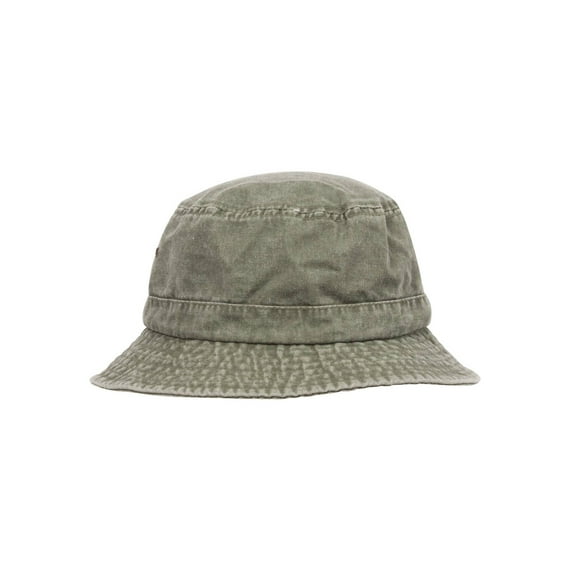 Top Headwear Washed Design Bucket Hat, Olive S/M