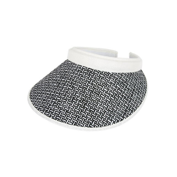 Top Headwear Weave Clip-On Visor - White/Black