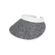 Top Headwear Weave Clip-On Visor - White/Black