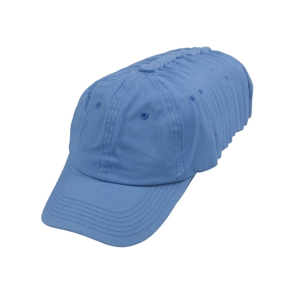 Top Headwear Wholesale Dozen Low Profile Adjustable Baseball Cap - Sky Blue