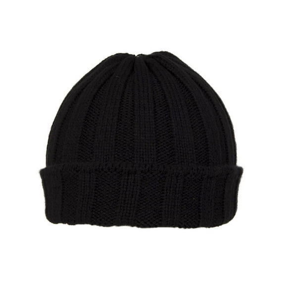 Top Headwear Winter Ribbed Pocket Beanies - Black