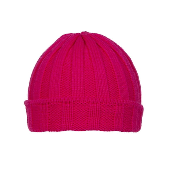Top Headwear Winter Ribbed Pocket Beanies - Hot Pink