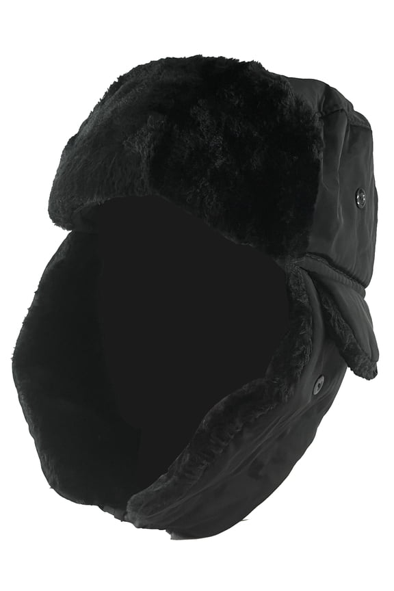 Top Headwear Winter Trapper Trooper Aviator Hat - Black