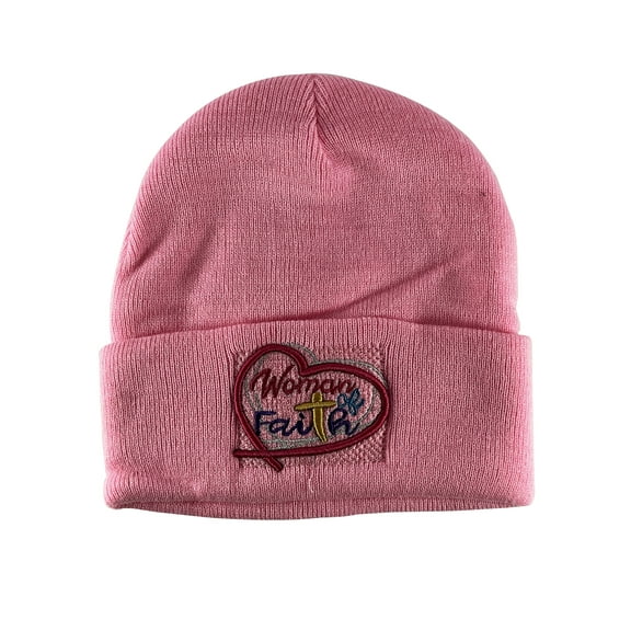 Top Headwear Woman of Faith Cuffed Beanie - Pink