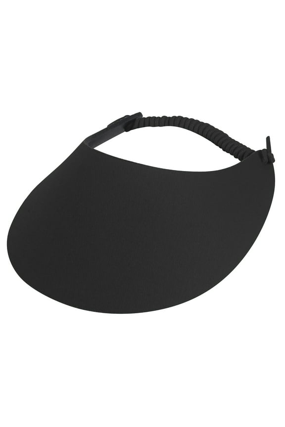 Top Headwear Women's Cotton Foam Visor- Stretch Sun Protection Hat,Black