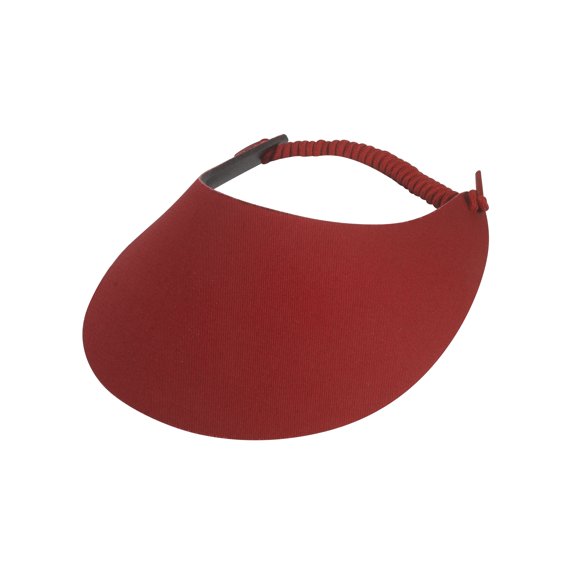 Top Headwear Women's Cotton Foam Visor- Stretch Sun Protection Hat,Red