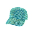 thumbnail image 1 of Top Headwear Women's Full Sparkle Rhinestone Gem Bling Baseball Cap - Aqua, 1 of 1
