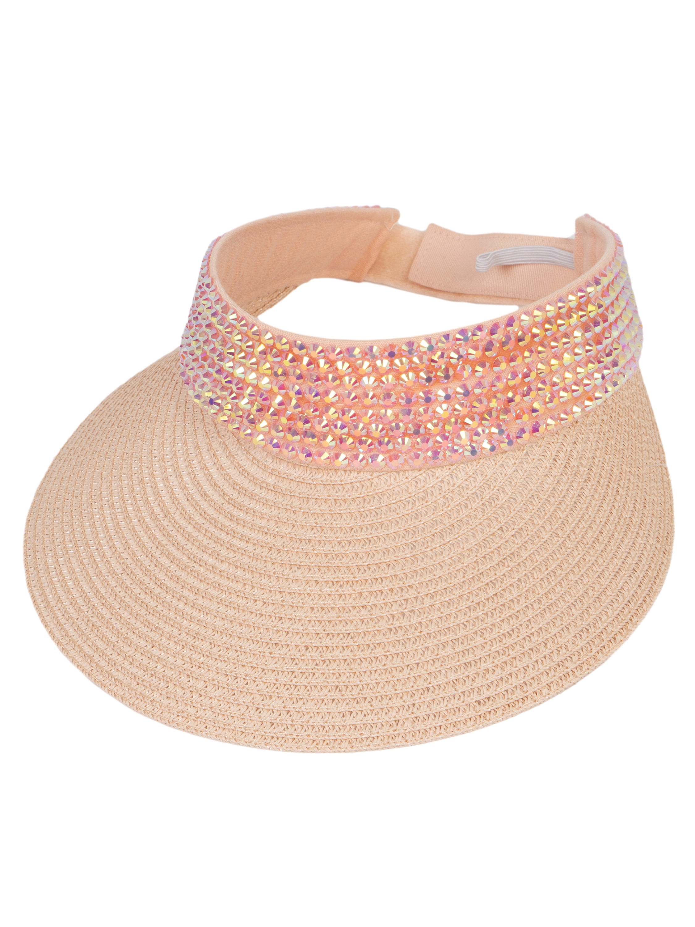White Wide-Brimmed Sun Hat for Summer w bling rhinestones Rhinestone Sun Hat - Etsy UK main image 2
