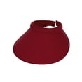 thumbnail image 1 of Top Headwear Women's Wide Brim Visor - Sports 5 Inch Wide Clip On Cap, Burgundy, 1 of 4