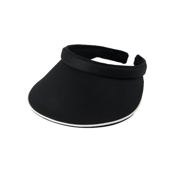 Top Headwear Womens Cotton Twill Clip-On Athletic Visor - Black