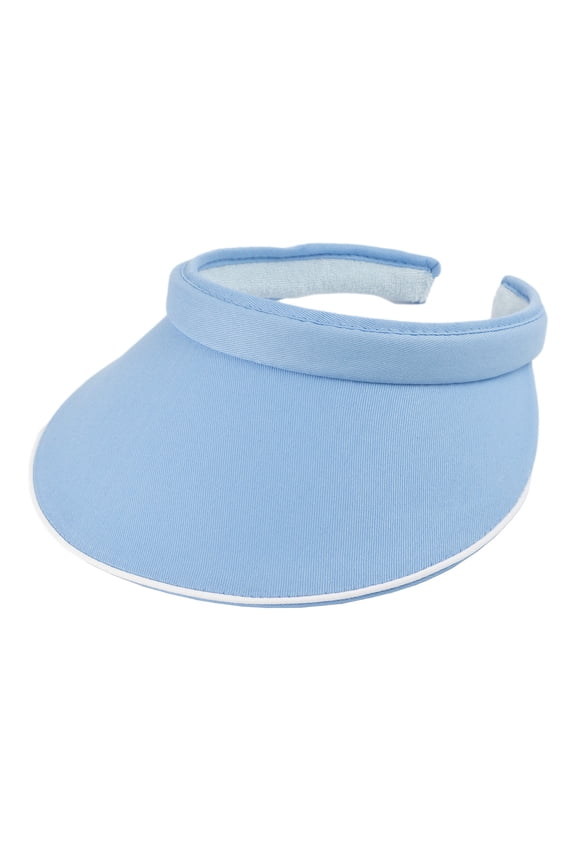 Top Headwear Womens Cotton Twill Clip-On Athletic Visor - Light Blue