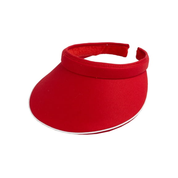 Top Headwear Womens Cotton Twill Clip-On Athletic Visor - Red