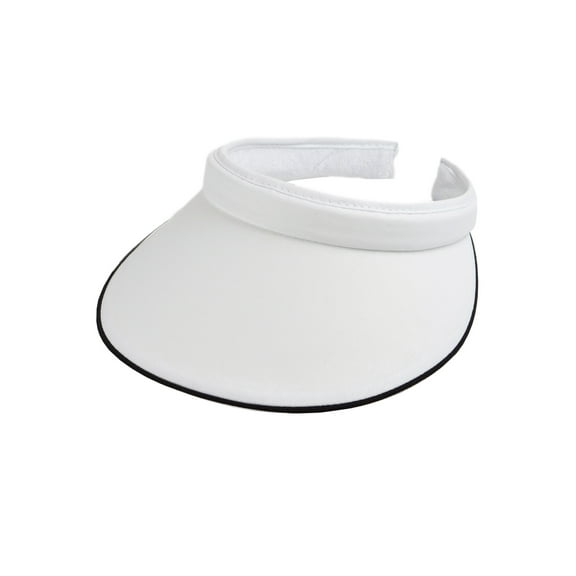 Top Headwear Womens Cotton Twill Clip-On Athletic Visor - White