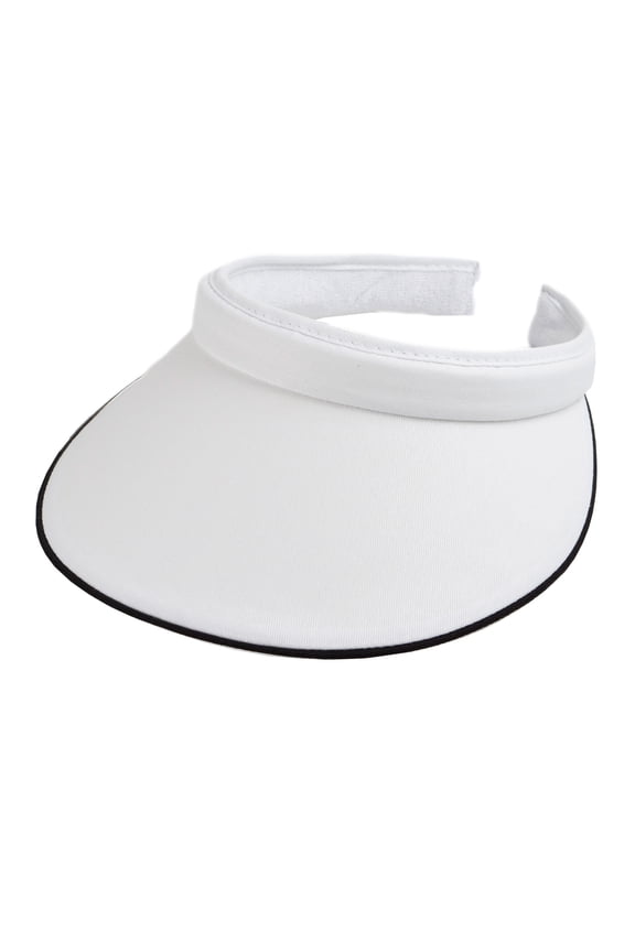 Top Headwear Womens Cotton Twill Clip-On Athletic Visor - White