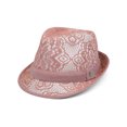 thumbnail image 1 of Top Headwear Womens Fashion Lace Fedora Hat - Light Pink, 1 of 4