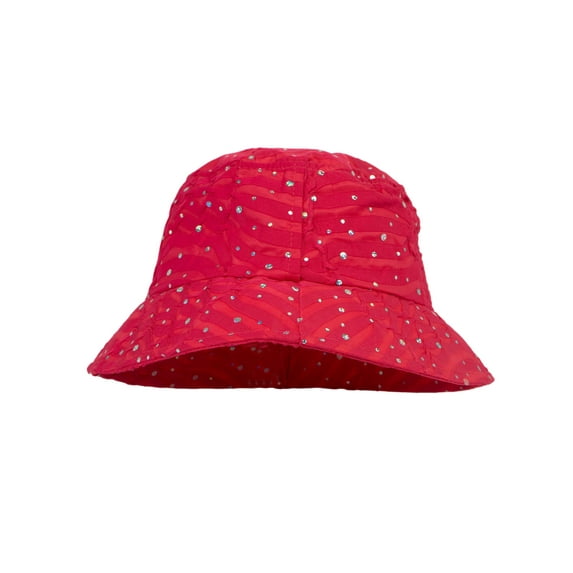 Top Headwear Womens Glitter Bucket Hat- Fashion Bling Sequin Hat, Fushia
