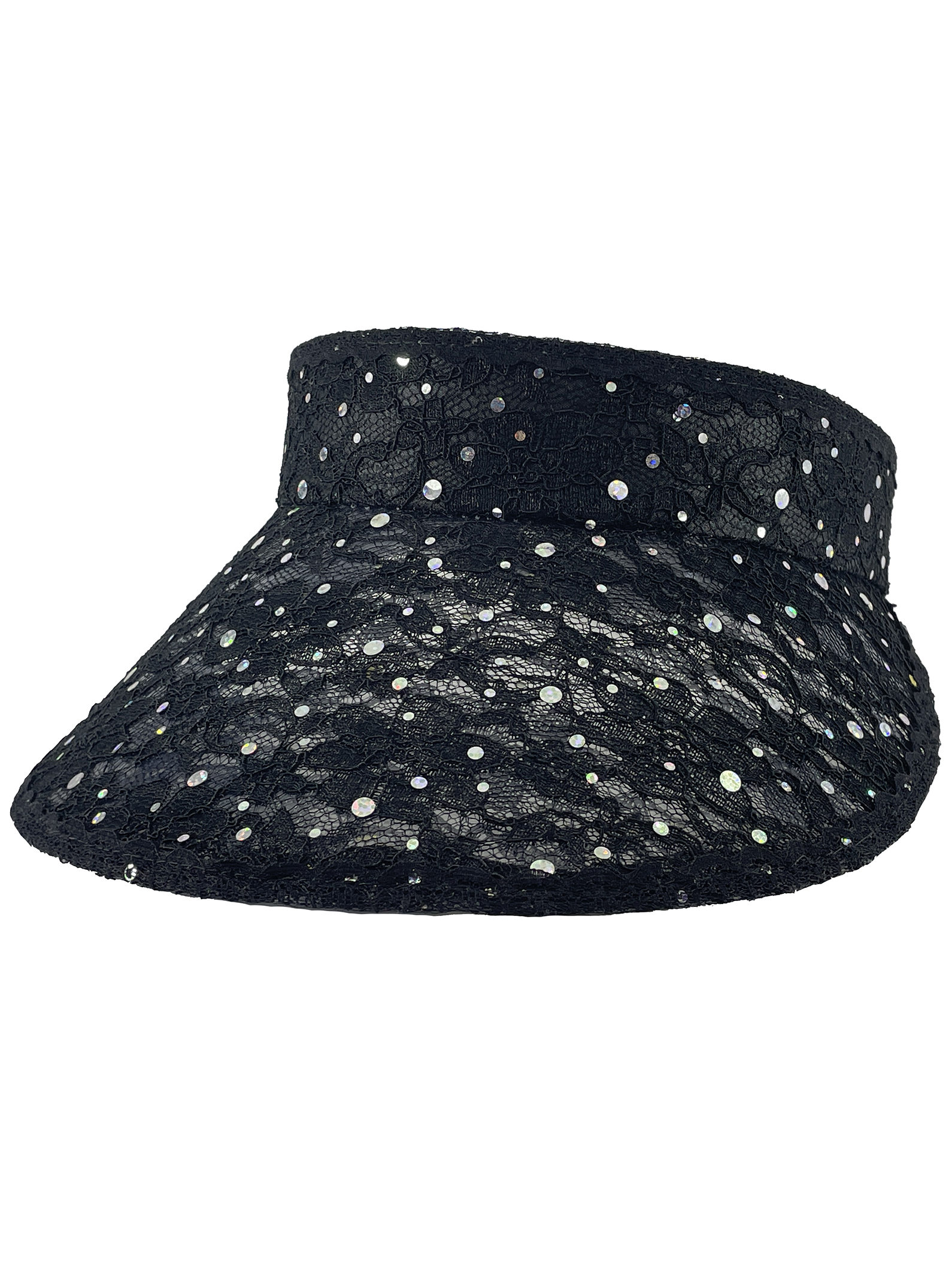 Top Headwear Womens Glitter Sequin Wide-Brim Visor Hat  display picture 3