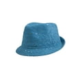 thumbnail image 1 of Top Headwear Womens Glitter Sparkle Fedora Hat - Turquoise, 1 of 4