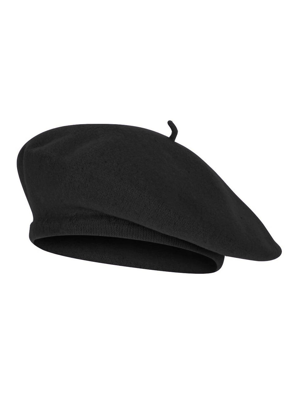 TOP HEADWEAR 100% Wool Beret, Black Winter Newsboy Tam Cap