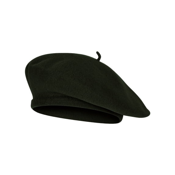 Top Headwear Wool Blend French Bohemian Beret, Hunter Green