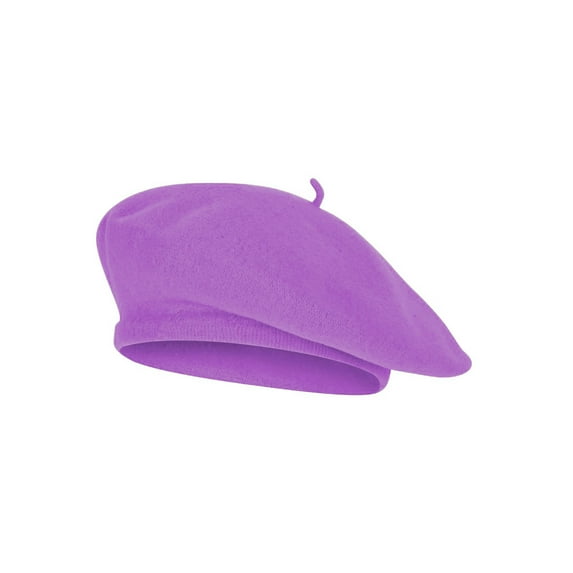 Top Headwear Wool Blend French Bohemian Beret, Lavender