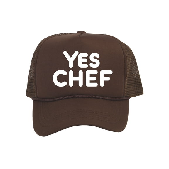 Top Headwear Yes Chef Hat - Snapback Trucker Hat For Men Brown