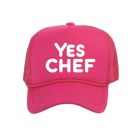 Top Headwear Yes Chef Hat - Snapback Trucker Hat For Men Hot Pink