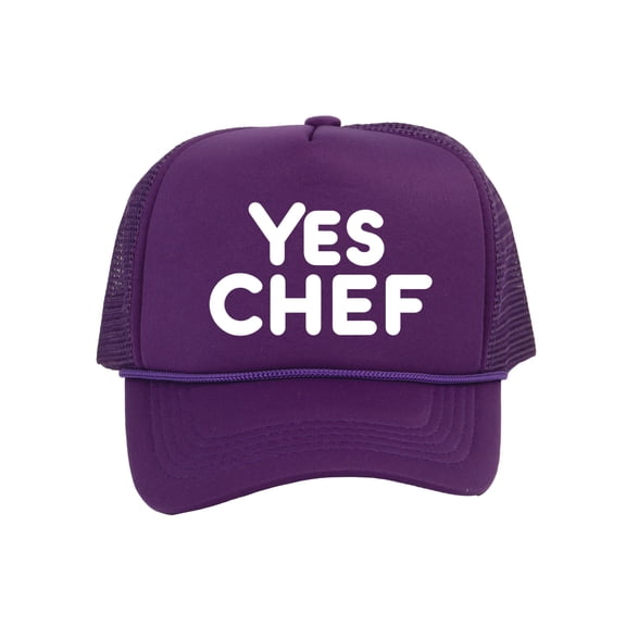 Top Headwear Yes Chef Hat - Snapback Trucker Hat For Men Purple