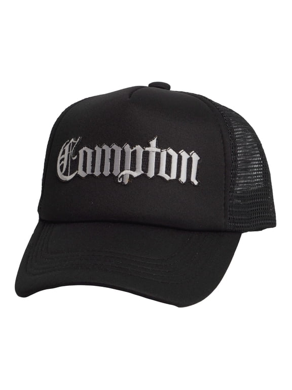 Top Headwear Youth Boys Kids Compton LA Snapback Trucker Cap Black