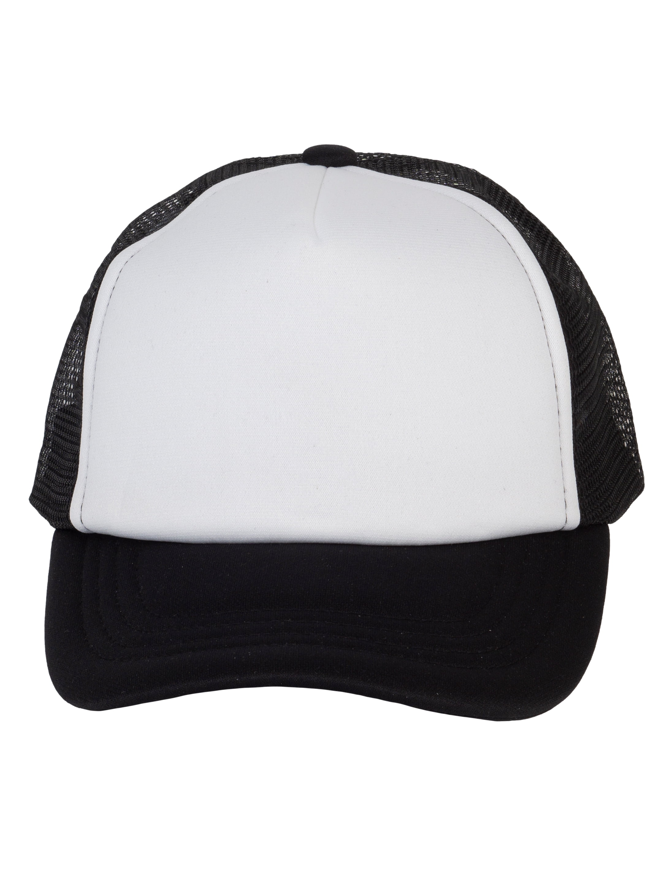Top Headwear Youth Trucker Cap - Snapback Kids Baseball Hat White/Black